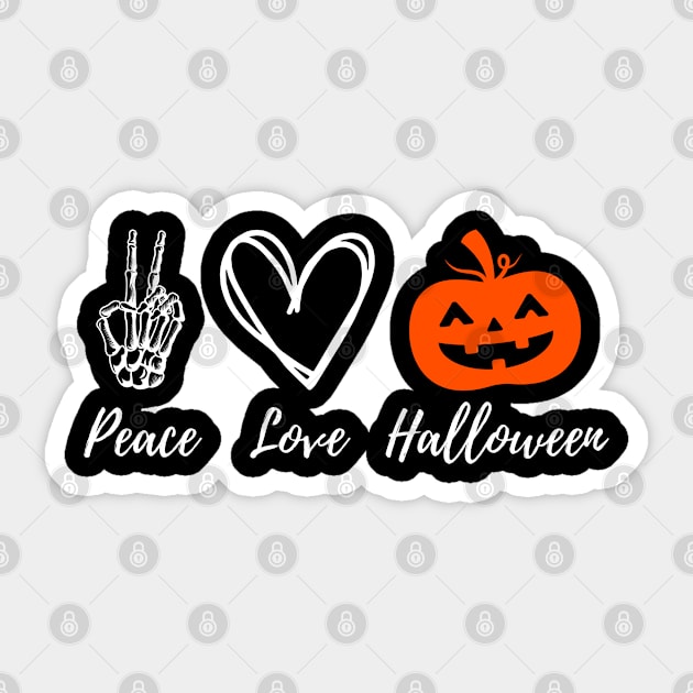 Peace love halloween Sticker by Rahmat kurnia